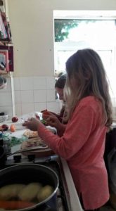 children cooking