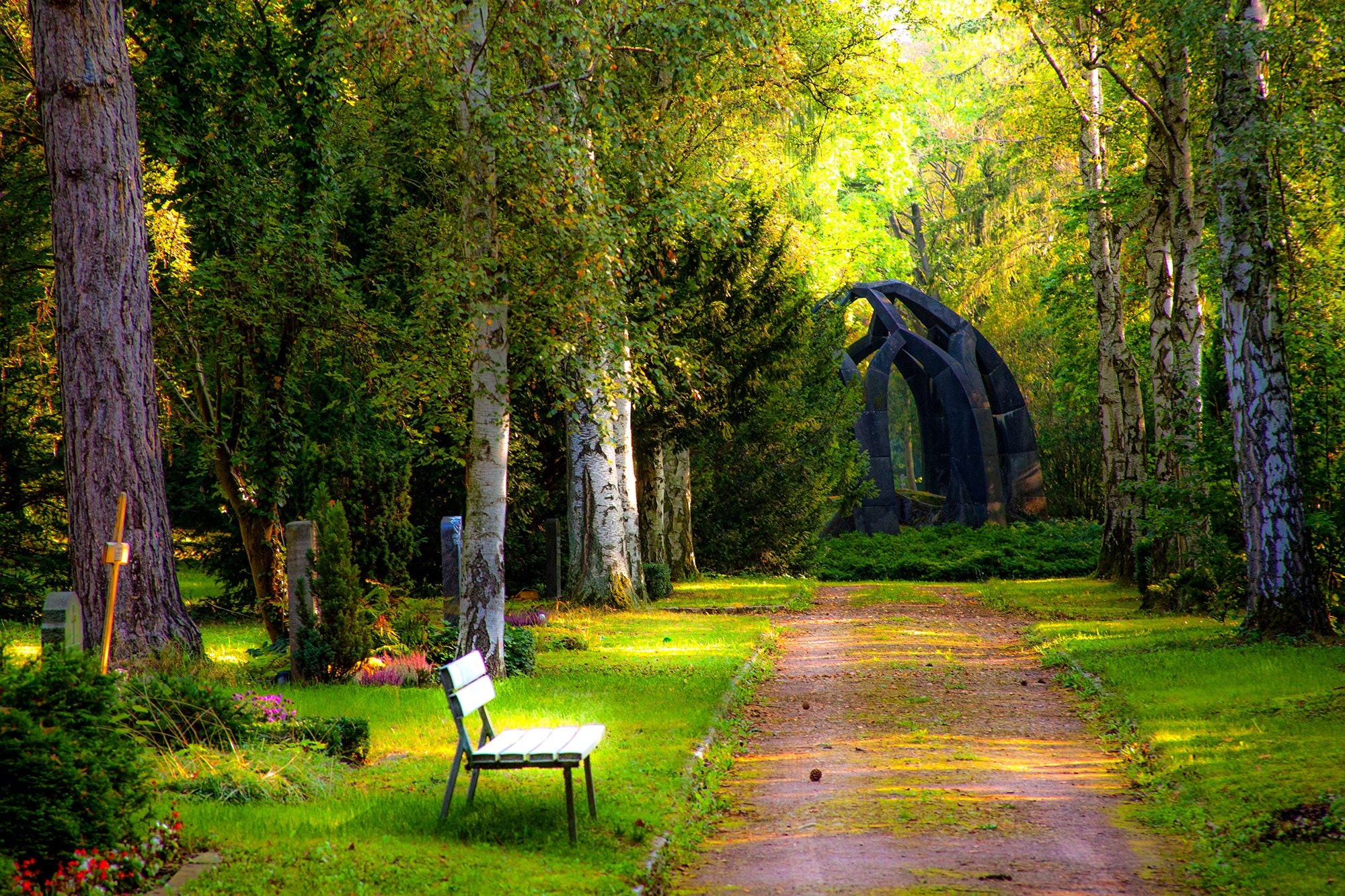 bench carved stone