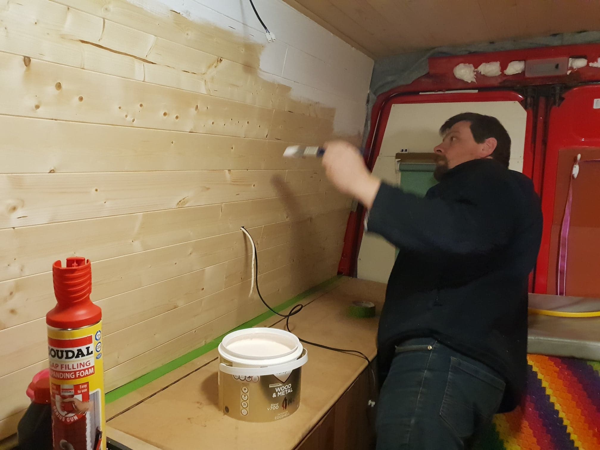 painting campervan